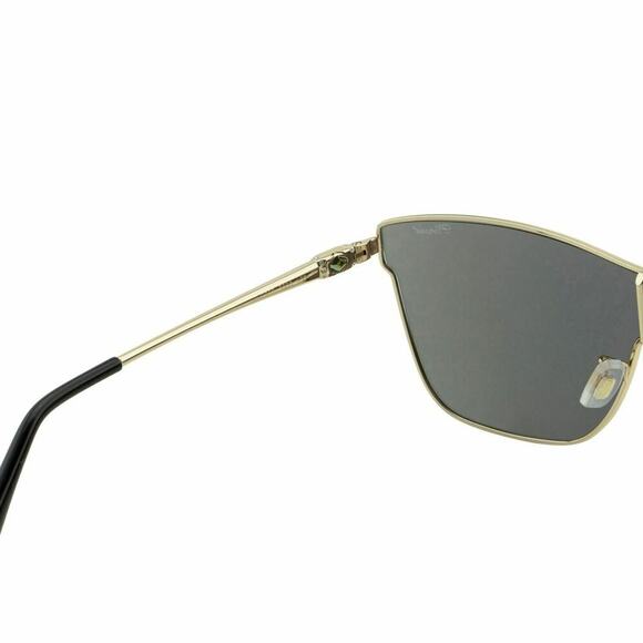 New Chopard Women Shield Sunglasses Pale Gold Frame Gray Mirrored Lens SCH-C20S - Picture 14 of 14